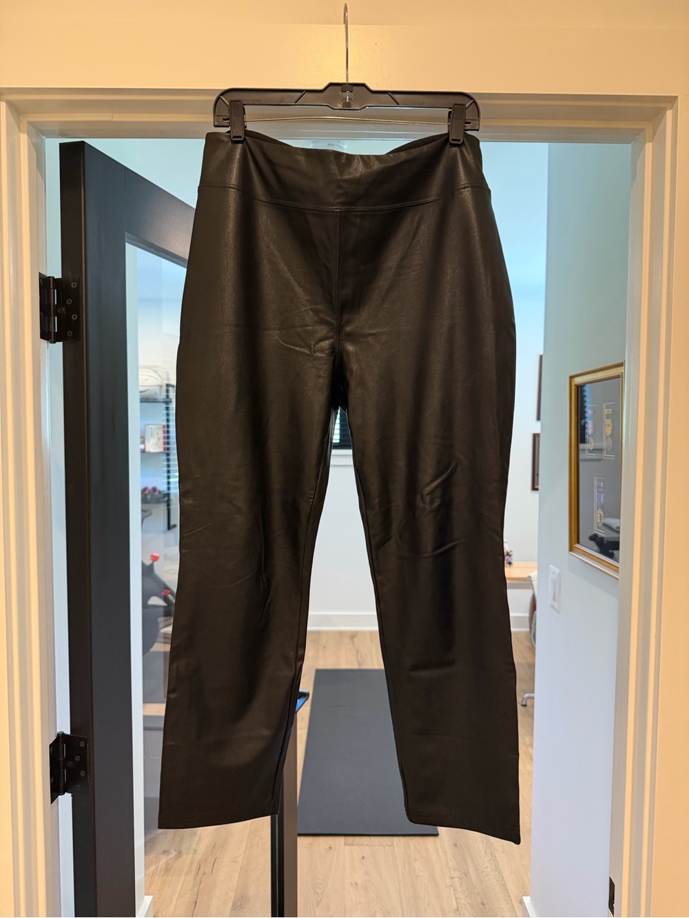 Tuckernuck Women's Faux Leather Straight-Leg Pants - Black